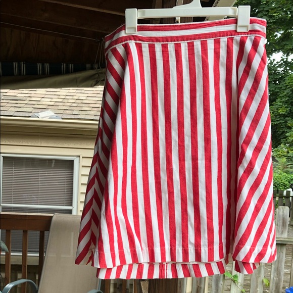 Bea and Dot (ModCloth) XL red and white striped skirt - Picture 1 of 5